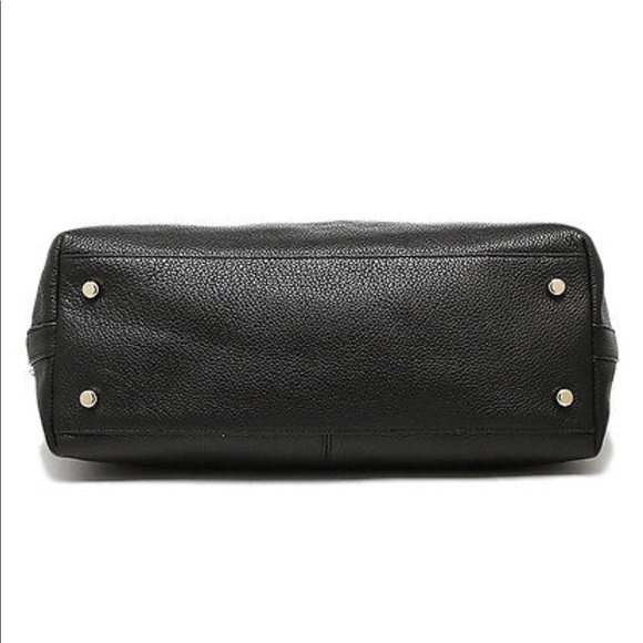 Coach Tyler Pebble Leather Zip Tote Black - Picture 7 of 8